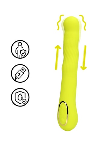 Vibrador Wiggle Loveline - Amarillo - 17,5 cm
