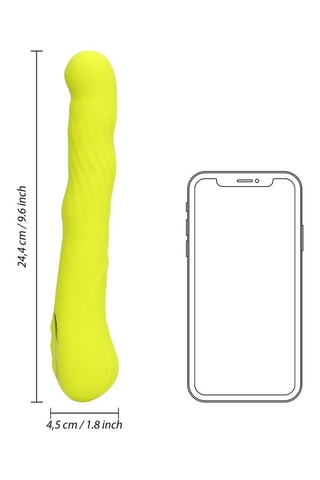 Vibrador Wiggle Loveline - Amarillo - 17,5 cm