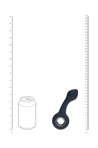 Masajeador prostático vibrador con hebilla - Negro - 8,7 cm