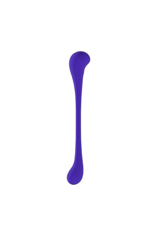 Vibrador flexible de doble extremo Loveline - Azul -­ 10 cm