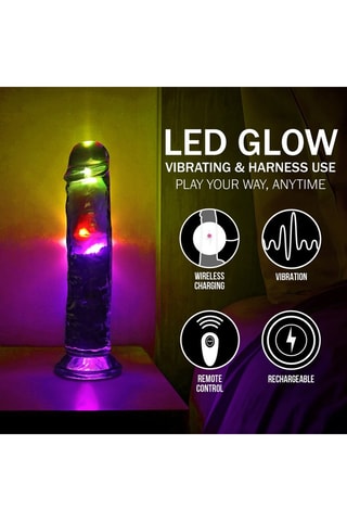 Vibrador RealRock - Transparente - 20 cm