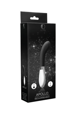 Vibrador Apollo - Negro - 21 cm