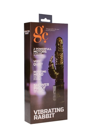 Vibrador Rabbit - Negro - 22,5 cm