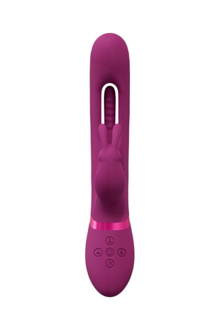 Vibrador Rabbit con simulación punto G Mika - Rosa - 23,2 cm