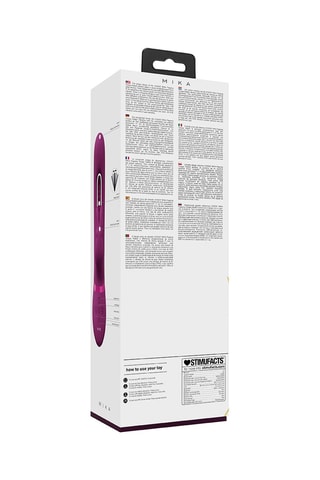 Vibrador Rabbit con simulación punto G Mika - Rosa - 23,2 cm