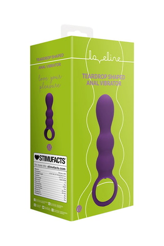 Vibrador anal Teardrop Shaped - Violeta - 16,6 cm