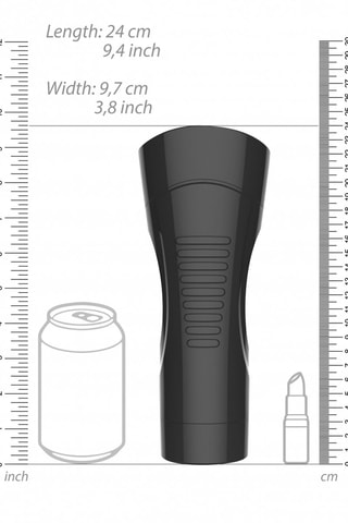 Masturbador autolubricante con forma de vagina Easy Grip XL
 - Nude y negro - 24 cm