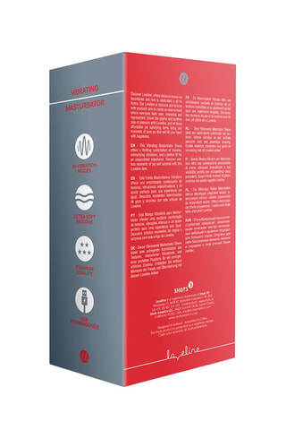 Masturbador vibrador waterproof Loveline - Negro - 13,6 cm