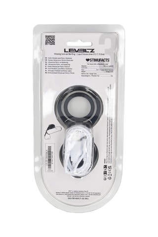 Anillo vibrador para el pene con estimulador de alas - Negro - 5,5 cm