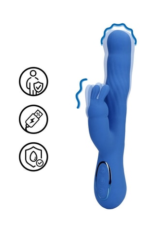 Estimulador rabbit vibrador Wiggle - Azul -­ 14 cm