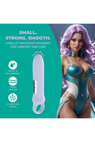 Estimulador vibrador loop grip Loveline - Blanco - 8,5 cm