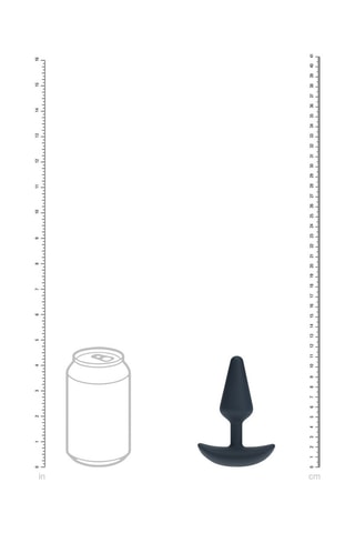 Plug anal vibrador - Negro - 9 cm