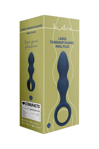 Plug anal grande waterproof Loveline - Azul - 12,2 cm