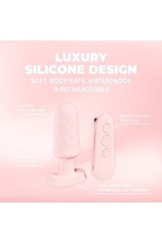 Plug vibrador con mando a distancia Velvet - Rosa - 8,5 cm