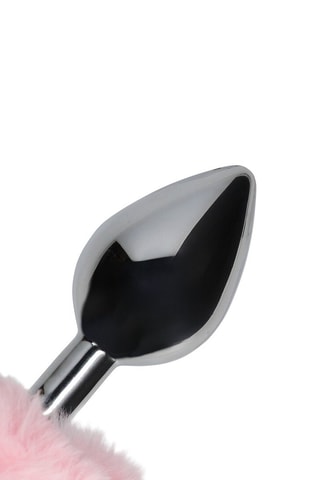 Plug anal con cola de pelo - Rosa - 4,9