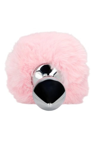 Plug anal con cola de pelo - Rosa - 4,9