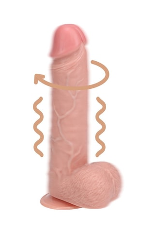 Dildo vibrador RealRock - Rosa - 16 cm