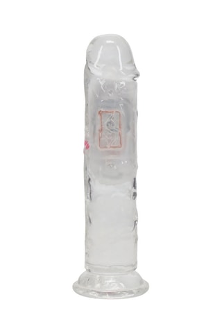 Dildo vibrador RealRock - Transparente - 14,5 cm