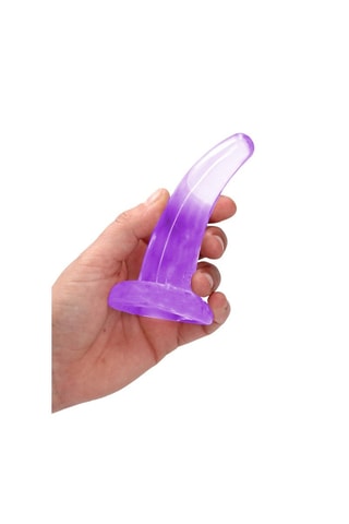 Dildo RealRock Crystal Clear - Violeta - 11,2 cm