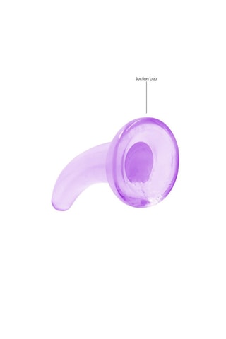 Dildo RealRock Crystal Clear - Violeta - 11,2 cm