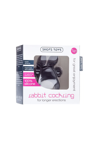 Anillo vibrador para pene Rabbit - Negro