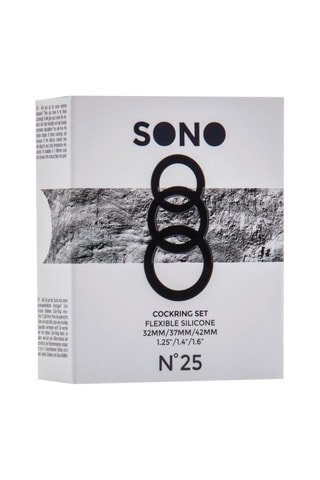 3 anillos para el pene - 3,2/3,5/4,2 cm - Gris