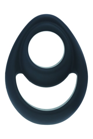 Anillo para el pene y los testículos - Negro - 5,4 y 6,5 cm