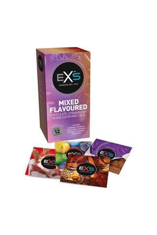 12 preservativos EXS 4 sabores