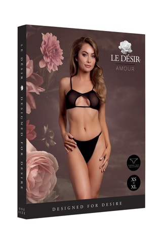 Sujetador y tanga XS/XL - Negro