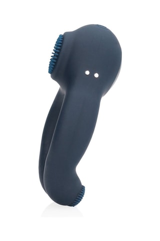 Anillo vibrador para el pene con estimulación clitoriana Loveline - Azul marino
