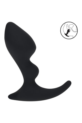 Estimulador prostático de silicona Level 2 - Negro - 8,7 cm