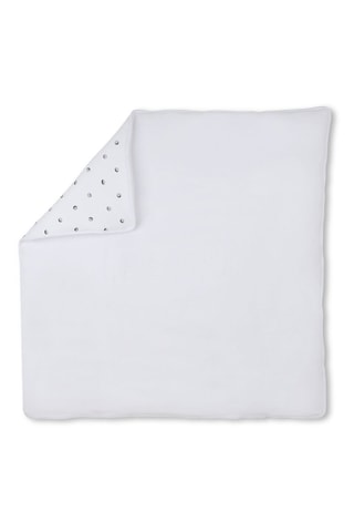 Couverture réversible en velours et coton biologique - Blanc - 78 x 78 cm - Boss