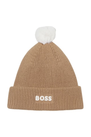 Bonnet à pompon - Marron - Boss