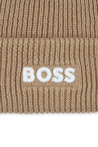 Bonnet à pompon - Marron - Boss