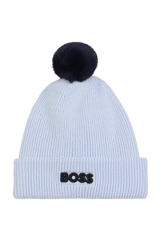 Bonnet à pompon - Blanc - Boss
