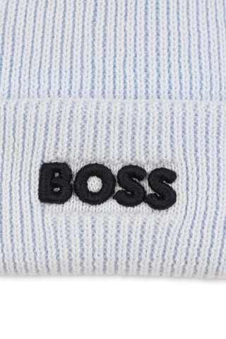 Bonnet à pompon - Blanc - Boss