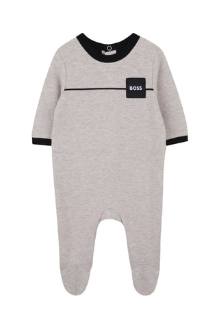 Bonnet et grenouillère en coton biologique - Ecru - Boss