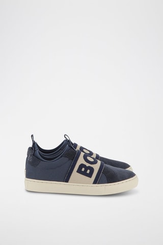 Slip-on en cuir - Bleu marine - Boss