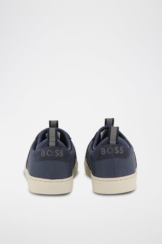 Slip-on en cuir - Bleu marine - Boss