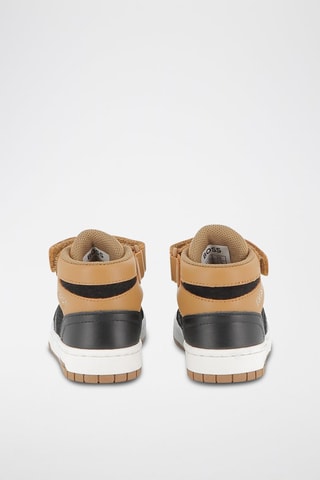 Baskets montantes en velours et cuir - Noir - Boss