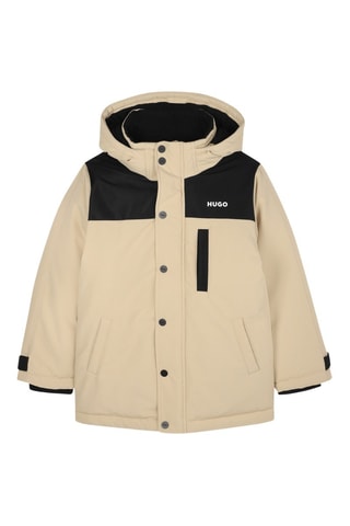 Parka à capuche - Beige et noir - Hugo