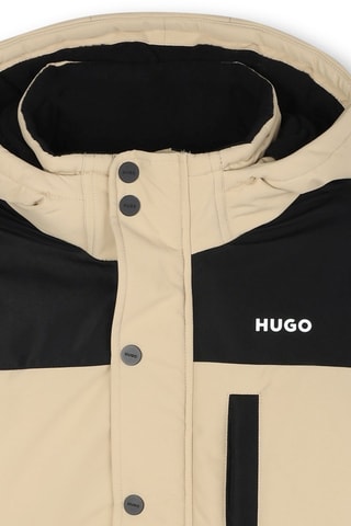 Parka à capuche - Beige et noir - Hugo