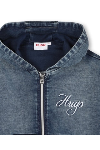 Veste à capuche en jean - Bleu clair - Hugo