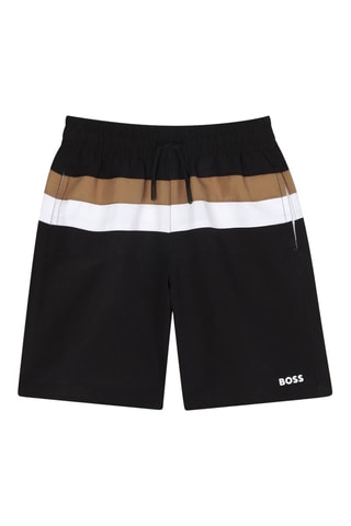 Short de bain - Noir et marron - Boss