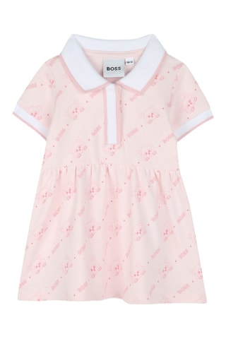 Robe en coton biologique - Rose poudré et blanc - Boss