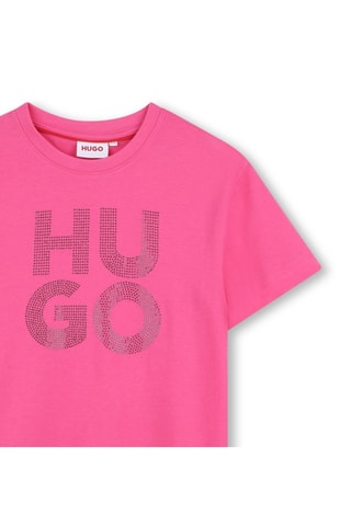 Robe t-shirt en coton biologique - Rose et gris clair - Hugo