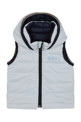 Doudoune à capuche sans manches réversible - Bleu - Boss