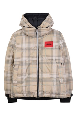 Doudoune réversible à capuche - Noir et beige - Hugo