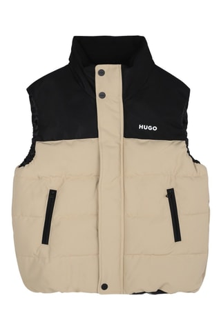 Doudoune sans manches - Beige et noir - Hugo