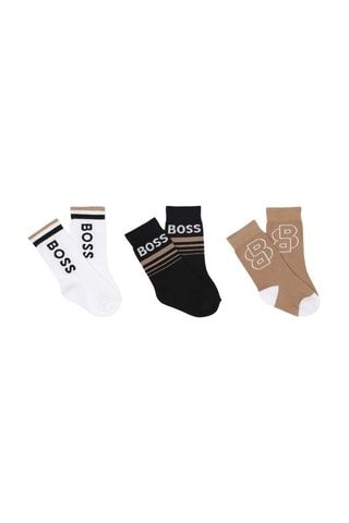 3 paires de chaussettes - Blanc et noir - Boss